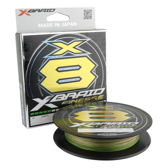 Daiwa XBRAID X8 Finesse Braided Fishing Line multi-color spool and box