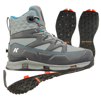 Korkers Bantam Lite Women's Wading Boot OmniTrax Interchangeable Sole Kling-On plus Studded Kling-On.