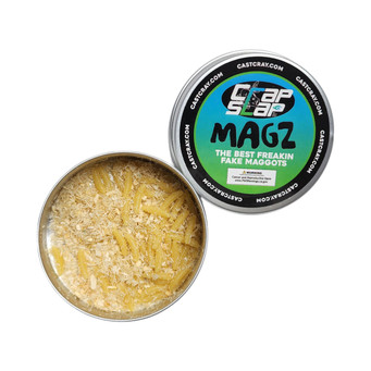 Cast Cray Crap Slap Magz in packaging and open tin.