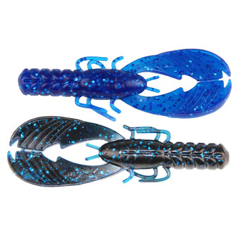 X Zone Lures Pro Series Muscle Back Craw color Black Blue Laminate