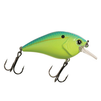 Xcite Baits XB-1 Rattling Squarebill Crankbait color Chartreuse Blue Back