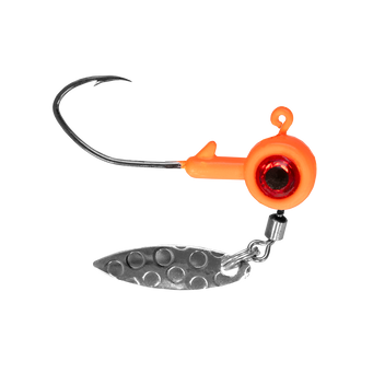 Bonehead Bladed Underspin Jig Head color Orange 
