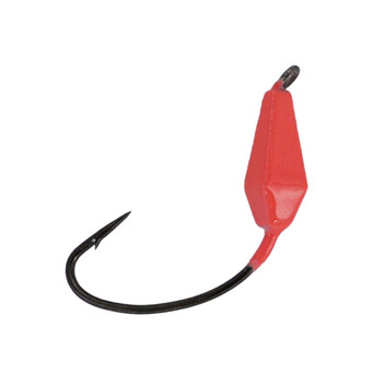 Northland Tungsten Bobber Jig Head color Super-Glo Red