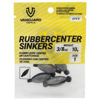 Vanguard Rubber Core Sinkers size 3/8 oz. in package