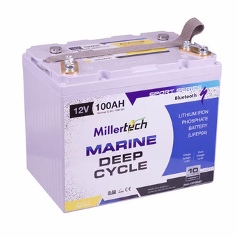 Millertech 12V 100AH Sport Series Lithium Battery with Bluetooth