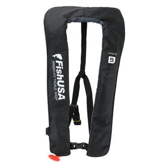 FishUSA Bluestorm Automatic/Manual Inflatable Life Vest upright facing forwards