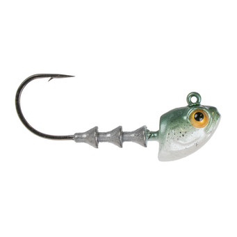 6th Sense Finesse Minnow Jighead - 1/0 Hook color Pro Green Shad