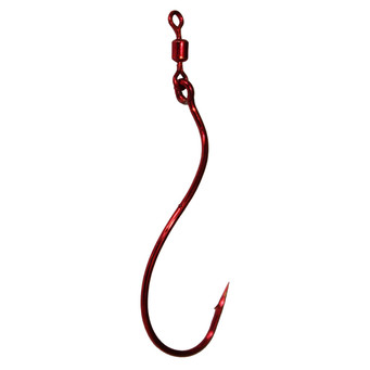 Walleye Gear Death Roll Swivel Hooks Red finish