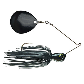 Picasso Lures Titanium Single Colorado Spinnerbait color Black Blade Black