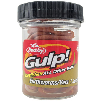 Berkley Gulp! Earthworms in jar color Red Wiggler