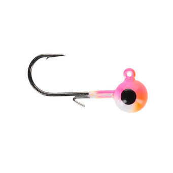 Widow Maker Tungsten Panfish Jigheads - Size 6 color Pink-White Glow
