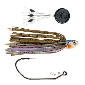 6th Sense Line-Through Swim Jig color Candy Bluegill with included 4/0 hook and Peg-X stopper
