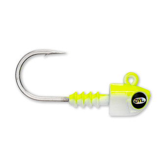 JYG Pro Swym Jig Head - Size 11/0 color Highlighter - Pearl