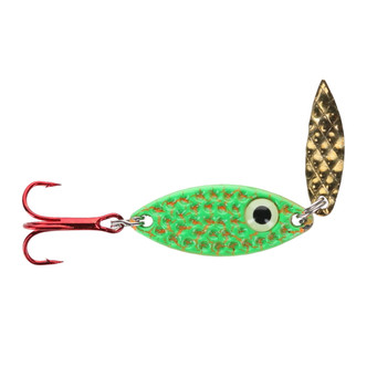PK Lures Predator Spoon color Crackle Green Glow