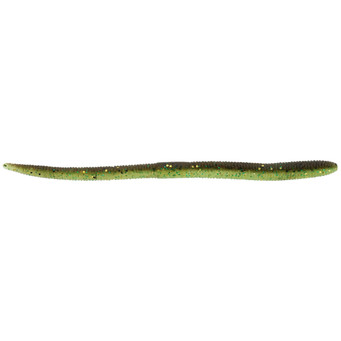 Jackall Flick Shake Worms color Green Pumpkin Gold Chartreuse