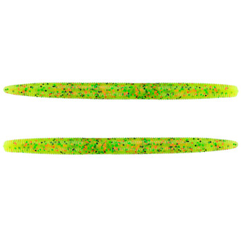 Yamamoto Original Senko Worms color Firetiger Chartreuse w Black/Green/Copper Flake