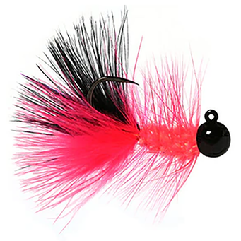 Hawken Woolly Bugger Jig color Black Head with Black and Pink body