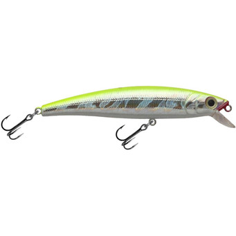 Challenger Junior Minnow color Silver Chartreuse Back