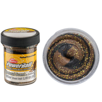 Berkley PowerBait Natural Scent Glitter Trout Bait Dough scent Aniseed color Black-Brown