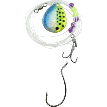 Walleye Nation Creations Double Trouble Blade Harness color Antifreeze