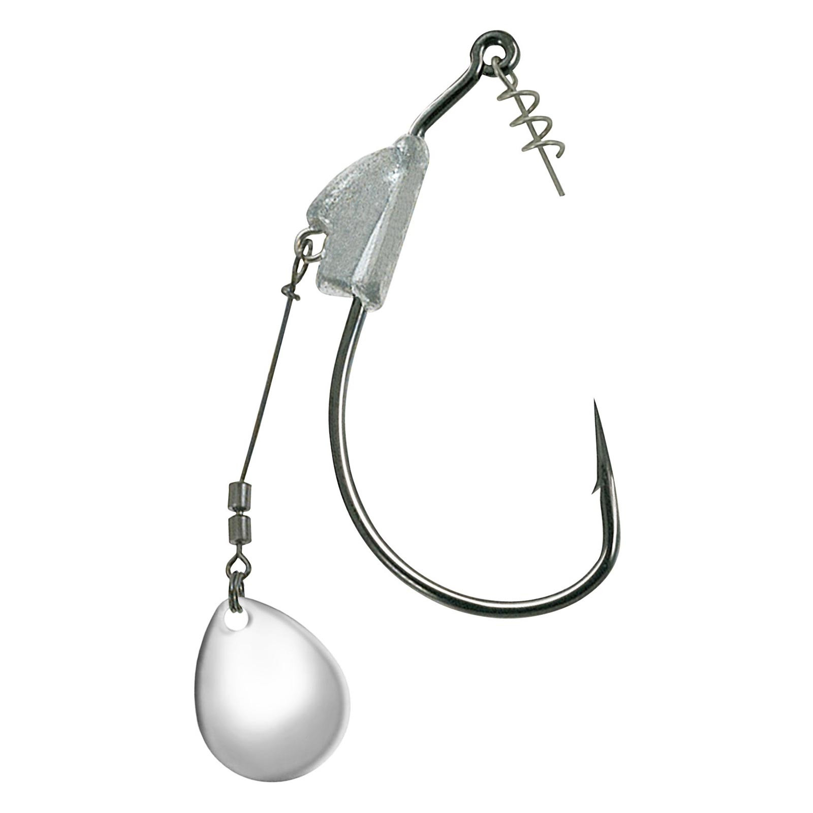 Owner Flashy Swimmer Underspin Jig Hooks Silver Colorado