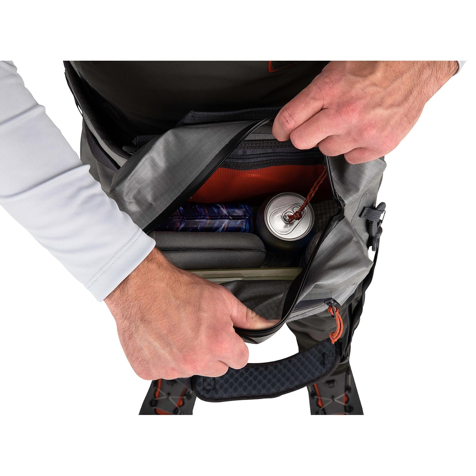 Simms Dry Creek Z Hip Pack open compartment