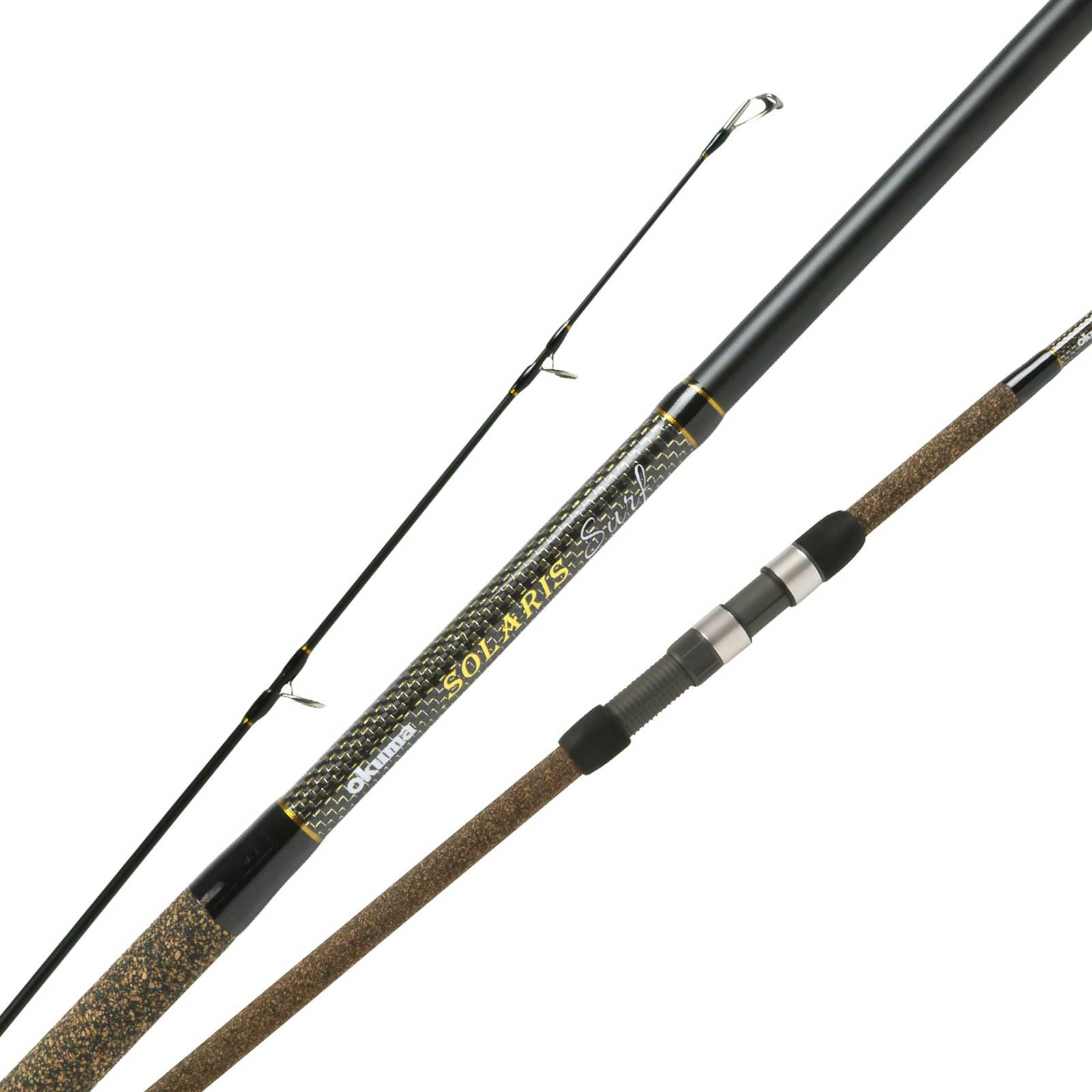 Okuma Solaris Surf SSX Spinning Rod tri image showing tip, blank, and handle