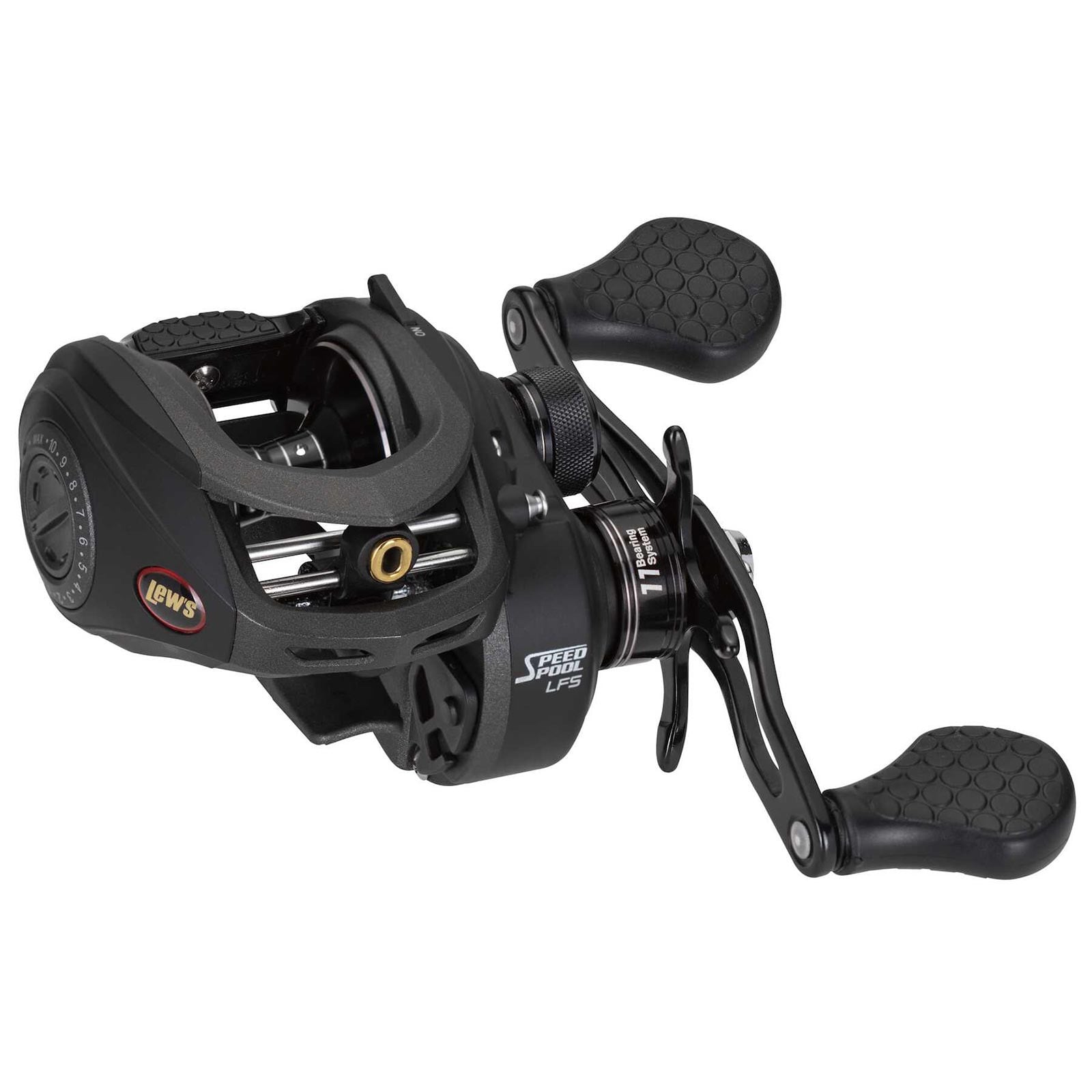 Lew's Super-Duty LFS Low-Profile Casting Reel with Flipping Switch 1/4 Turn Side View