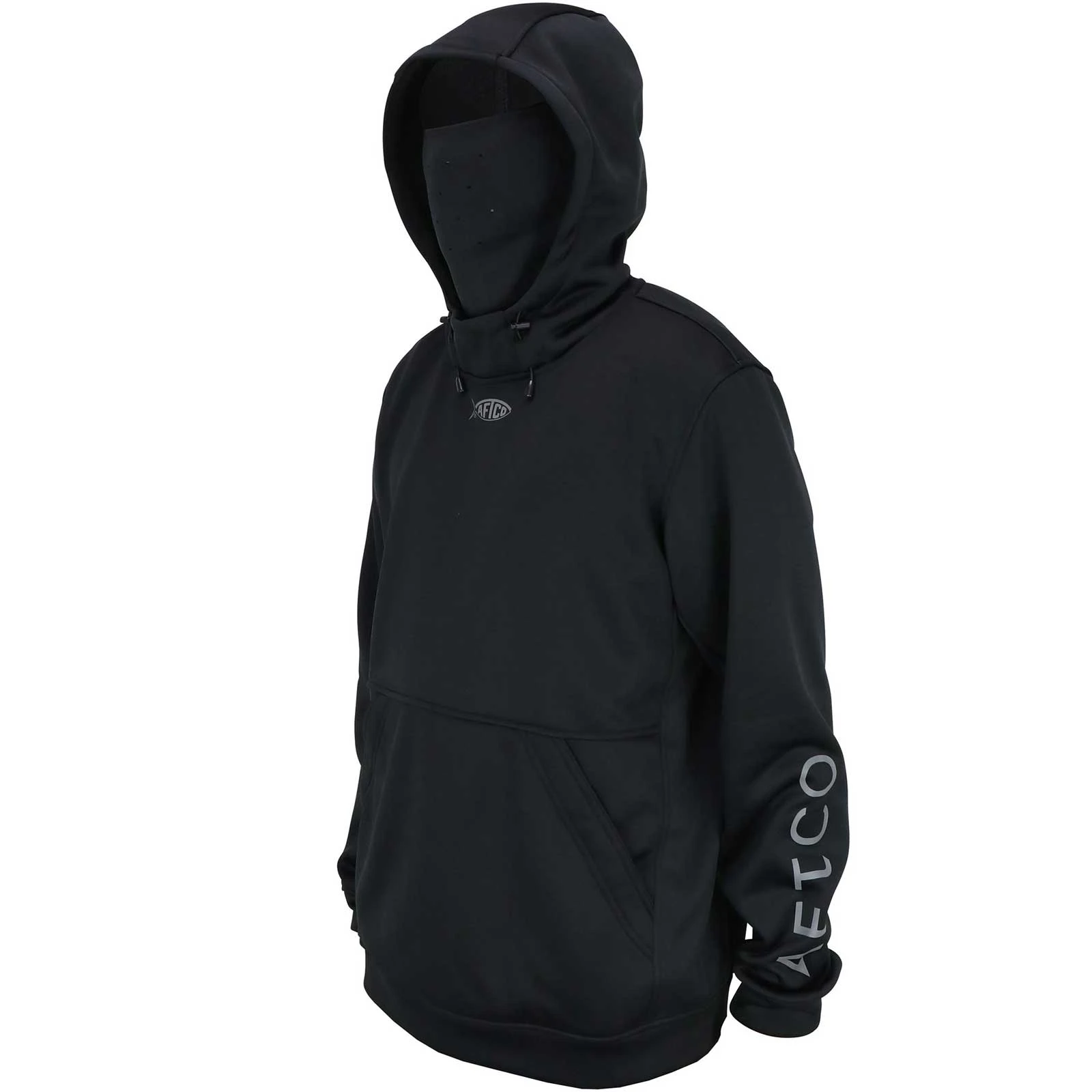 AFTCO Men's Reaper Hoodie Sweatshirt color Black