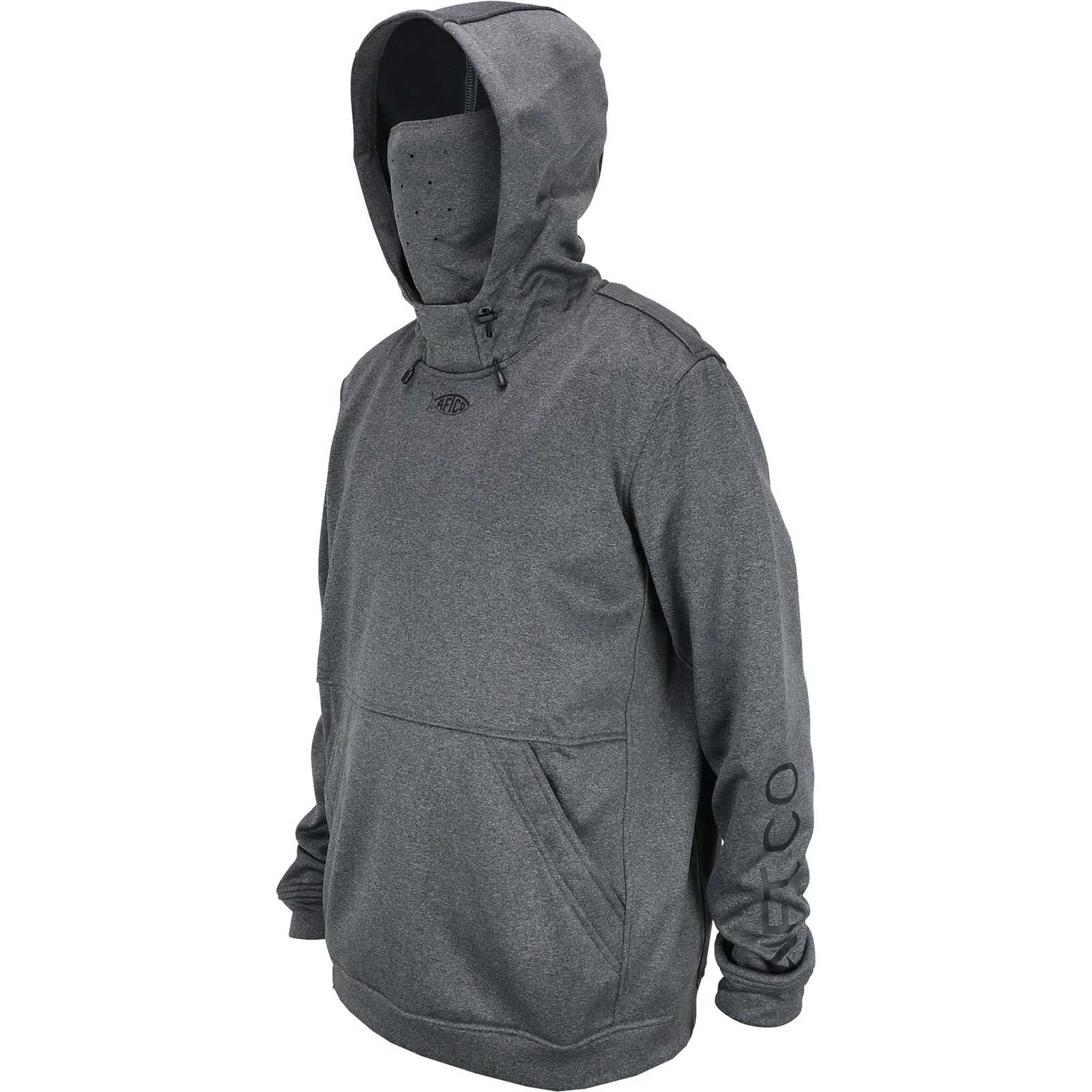 AFTCO Men's Reaper Hoodie Sweatshirt color Charcoal Heather