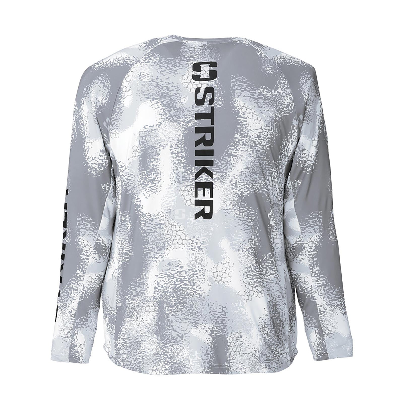 Striker Men's Wavebreak Long Sleeve Shirt in color Carolina Whitewash Back