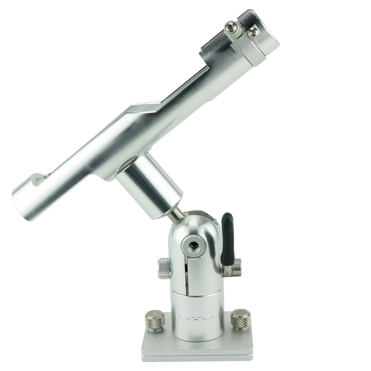 Cisco Single Long Cradle Rod Holder on Thumbscrew Mount with rod holder in angled position