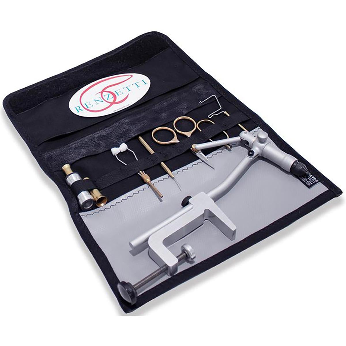 Renzetti Apprentice Rotary Fly Tying Kit in storage pouch