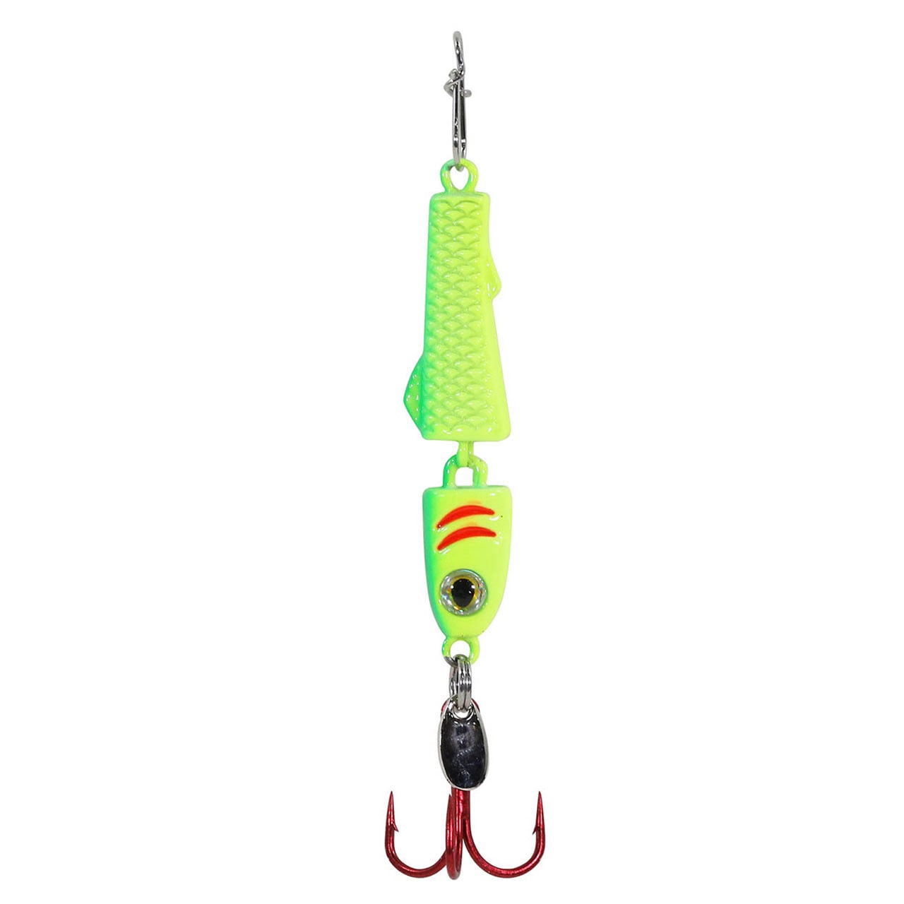 Clam Jointed Pinhead Pro Spoon color Chart-Lime Glow