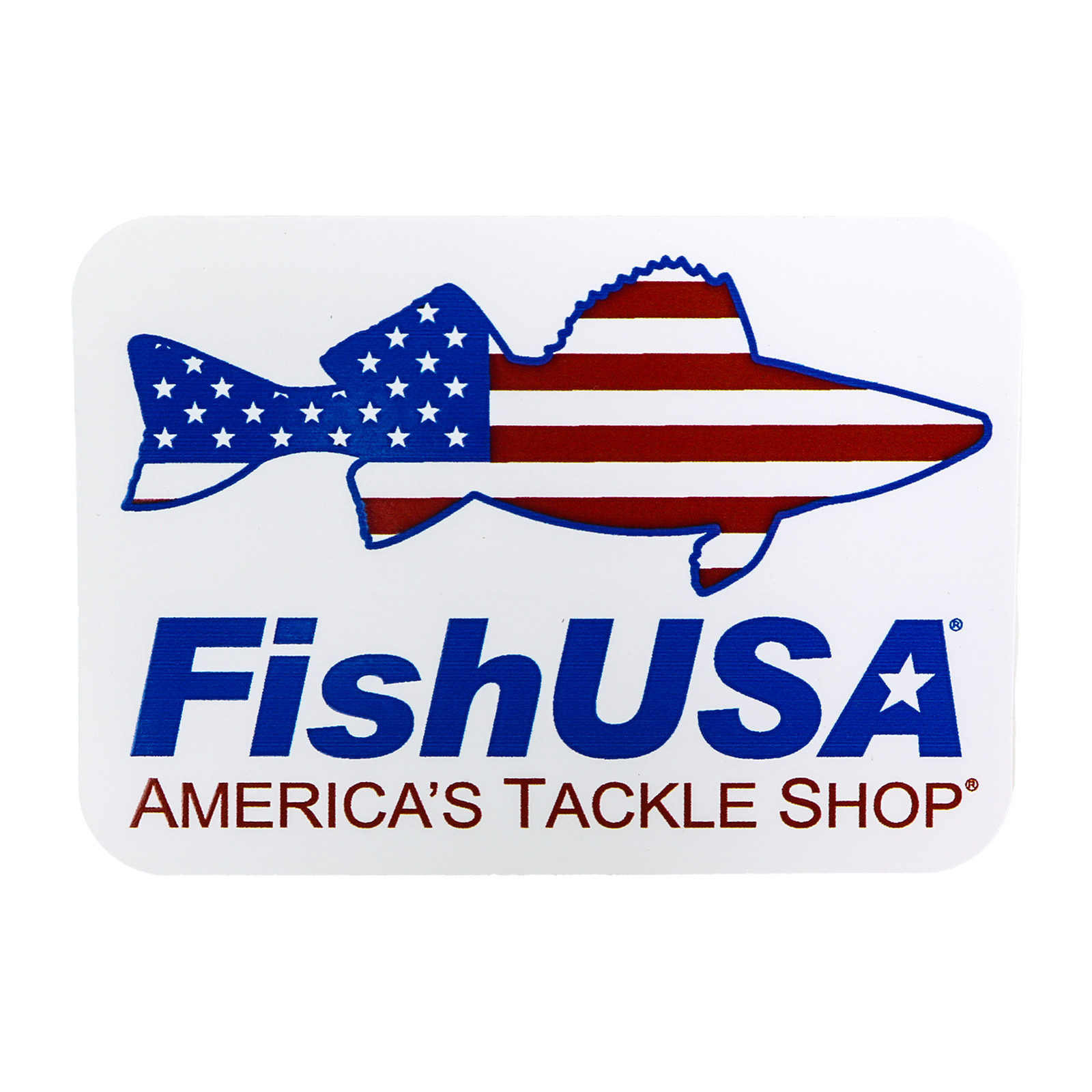 FishUSA Walleye Stars & Stripes Decal