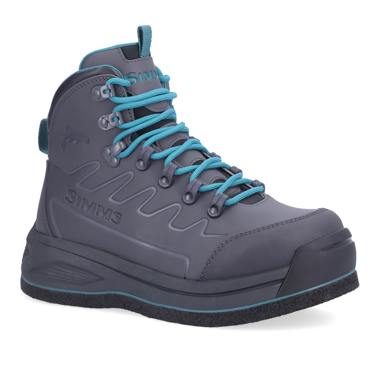 Simms Women's Freestone Wading Boots Felt color Slate side profile front