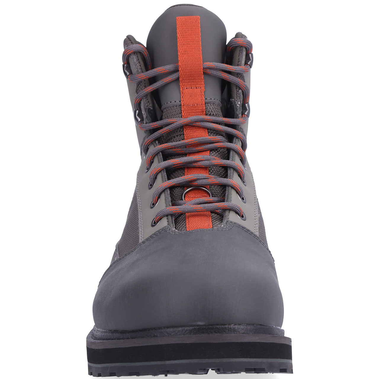 Simms Men's Tributary Wading Boot rubber sole front color Basalt