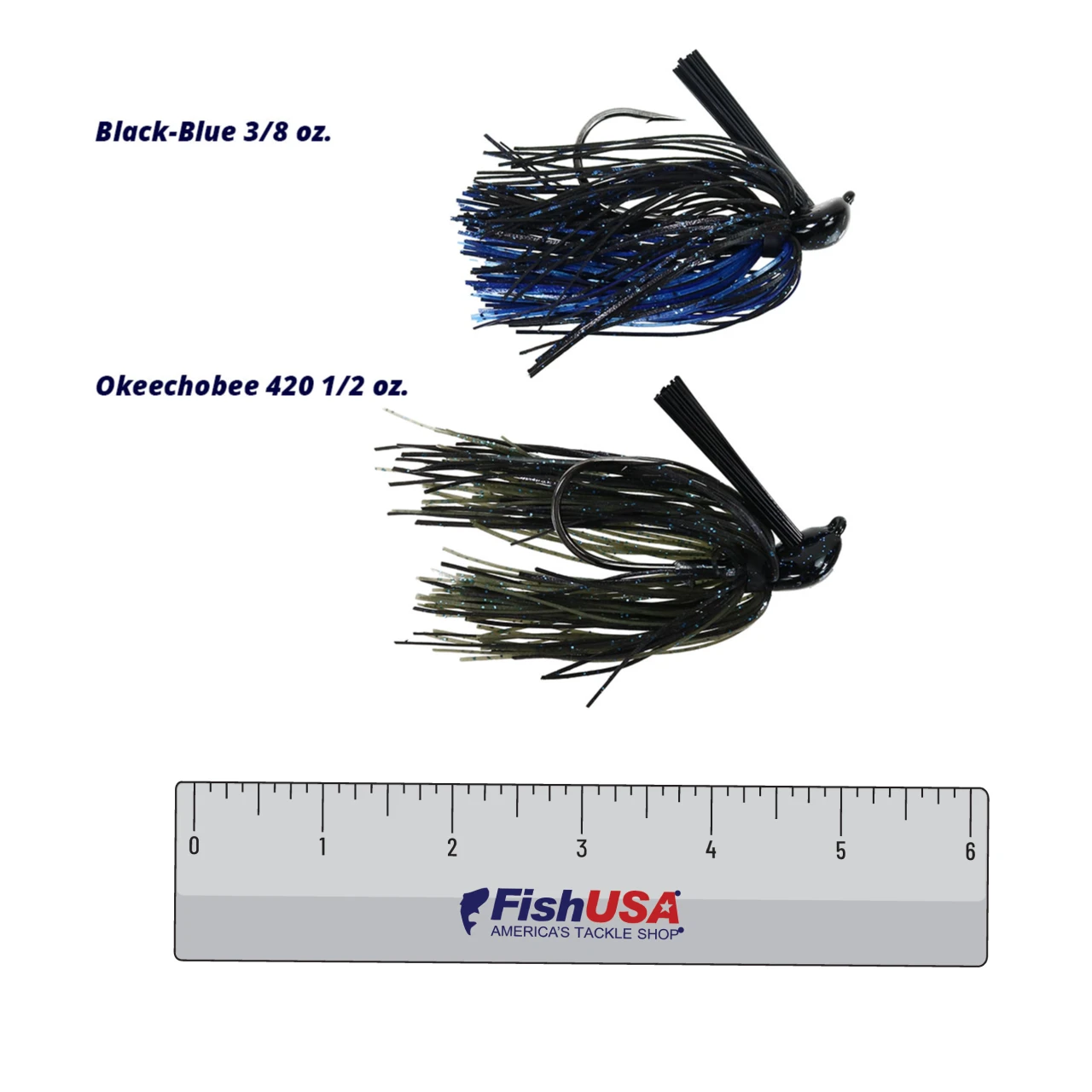 Dirty Jigs Tour Level Pitchin' Jig with lure showing length and size comparison