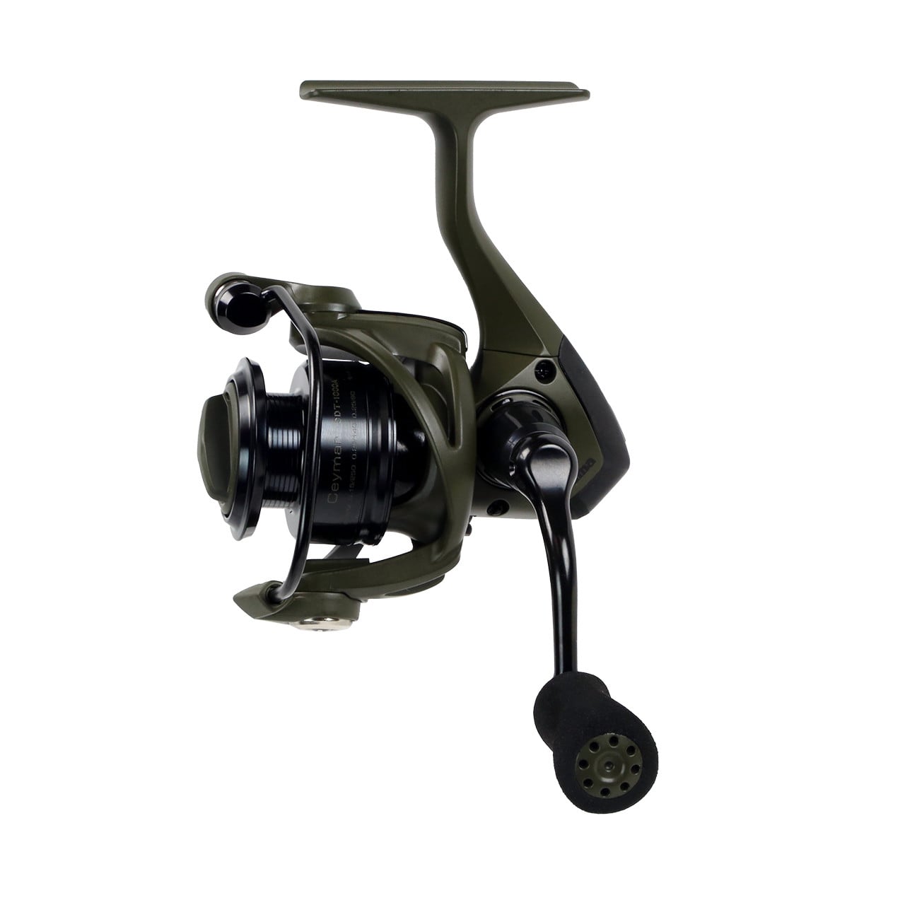 Okuma Ceymar ODTF Baitfeeder Spinning Reel Handle Side View