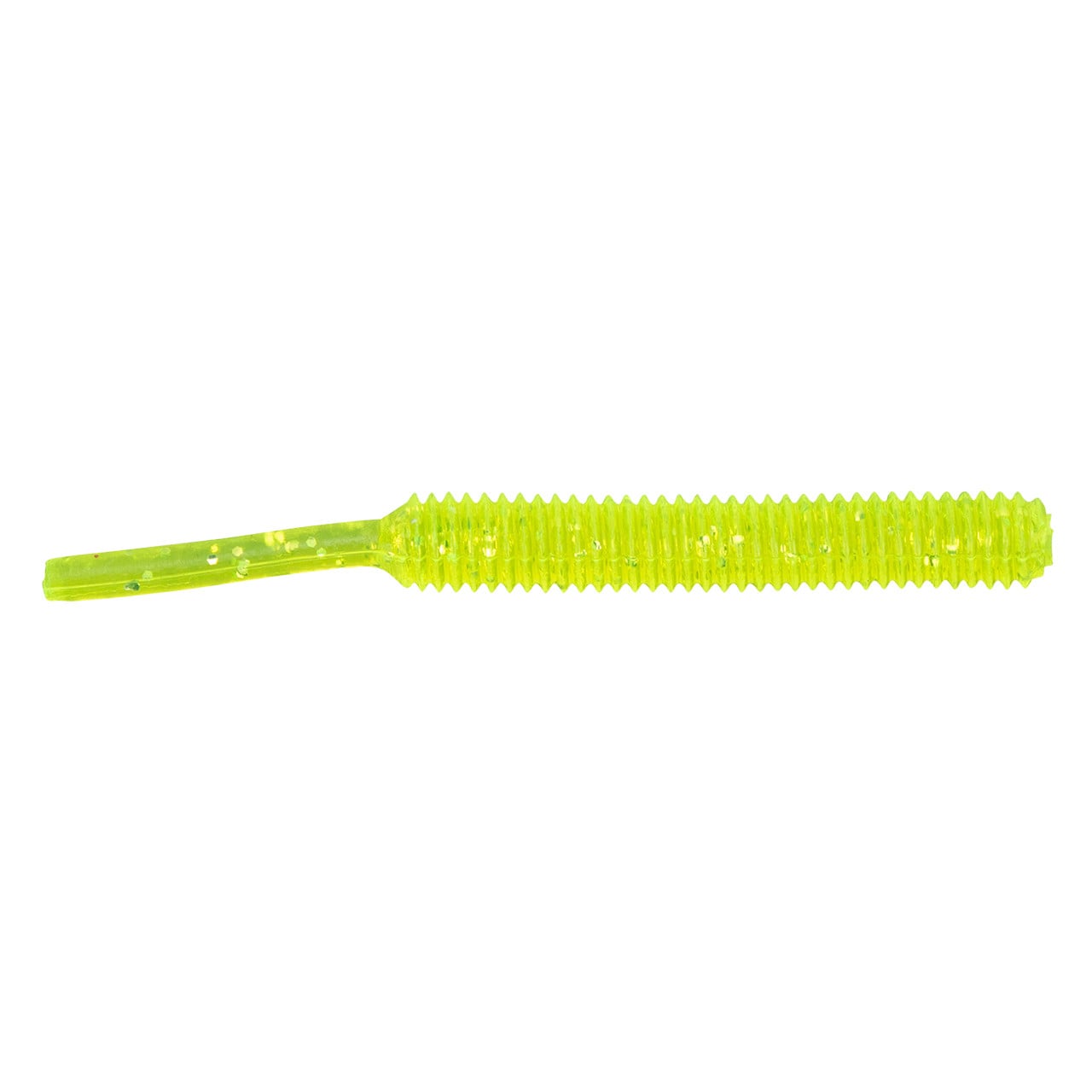 Cubby Nail Tail Soft Bait color Clear Chartreuse Glitter