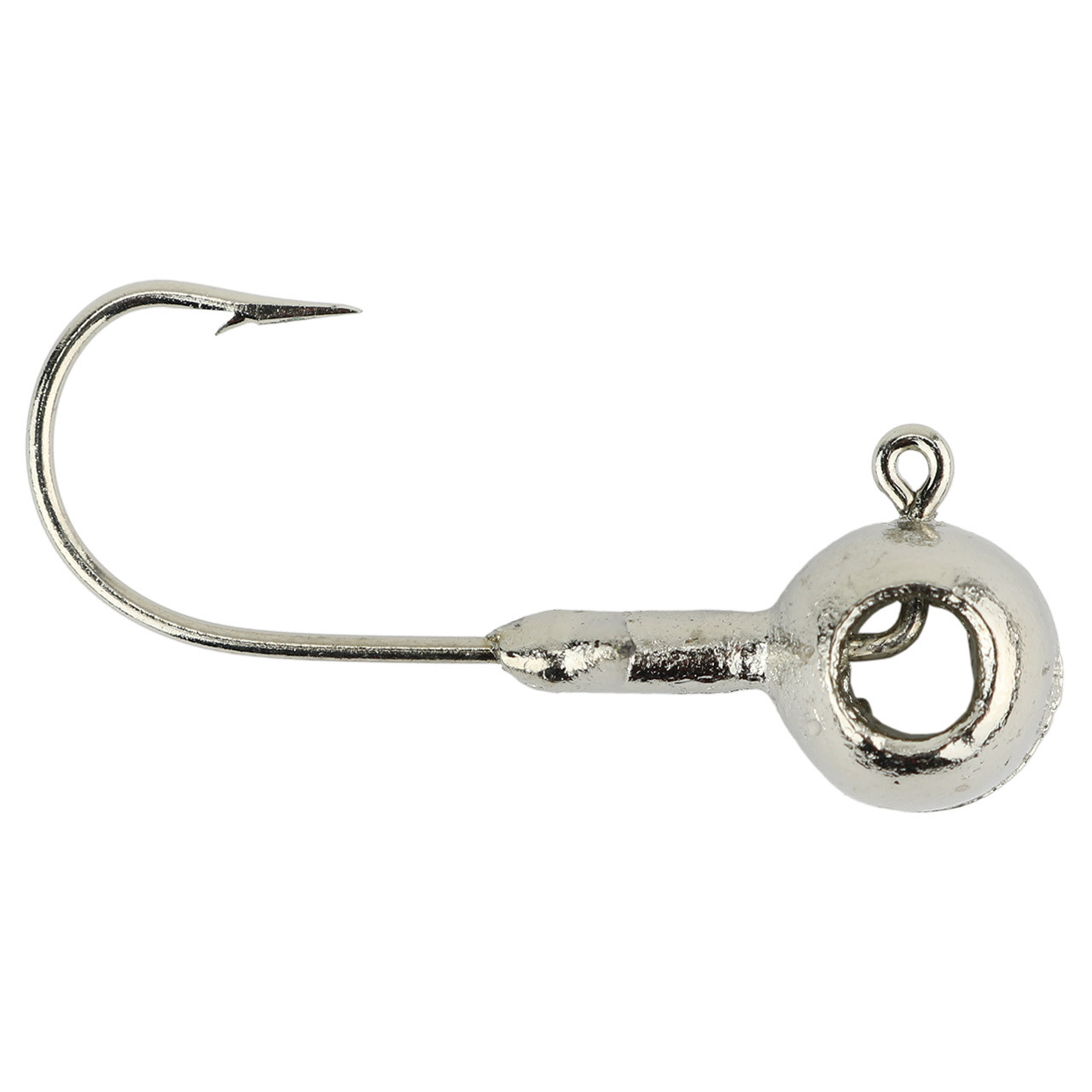 Leland's Lures Crappie Magnet Eyehole Round Jig Head color Nickel