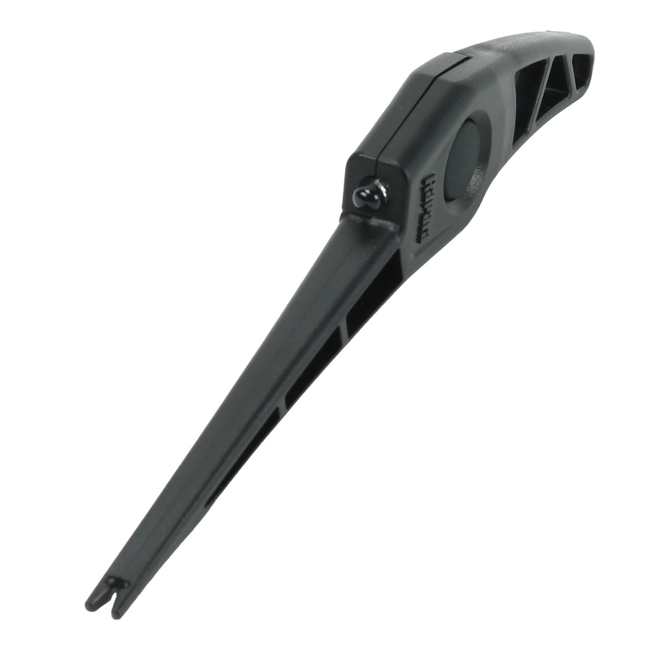 Rapala Glow Pick 6 angled to show the LED UV light and forked punch in the 2-in-1 ice fishing multitool
