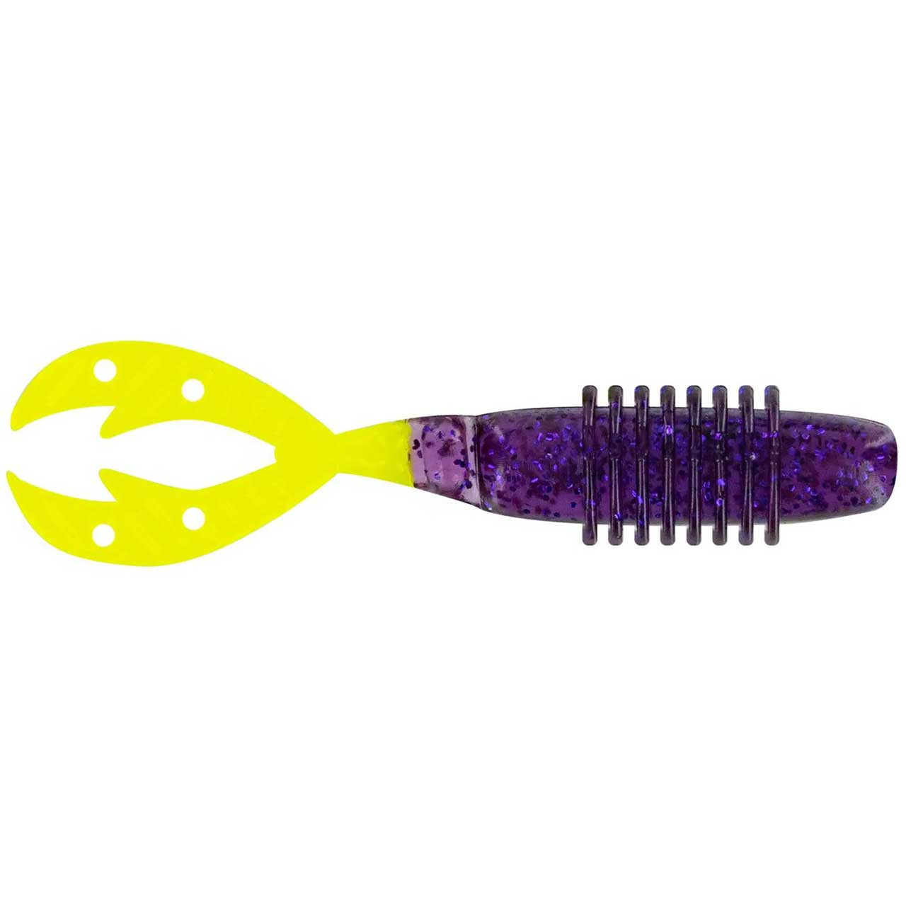 Big Bite Baits Kamikaze Crappie Swimon color Purple Opaque Chartreuse