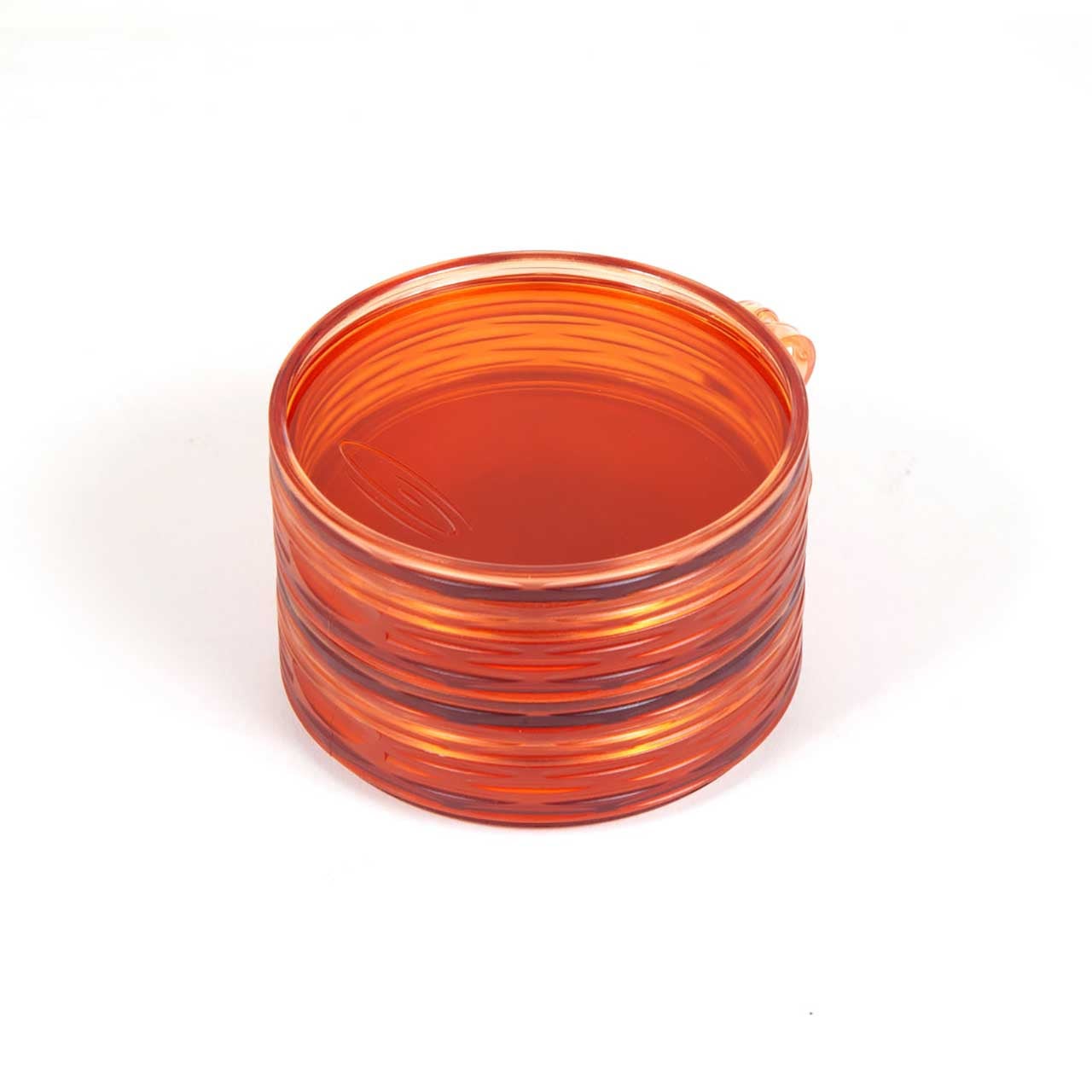 Two stacked Ember color Fishpond Shallow Fly Pucks