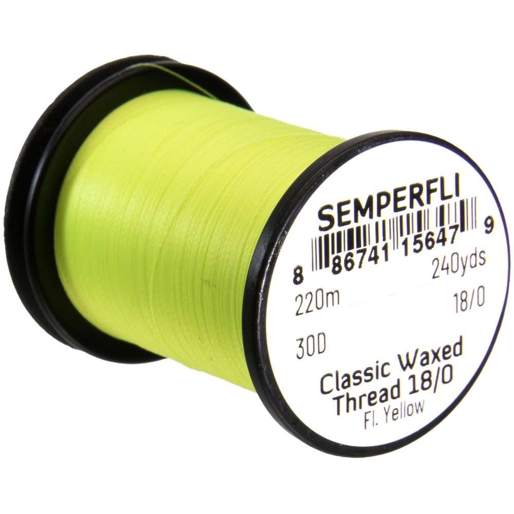 SemperFli Classic Waxed Thread 18/0 color Fluorescent Yellow