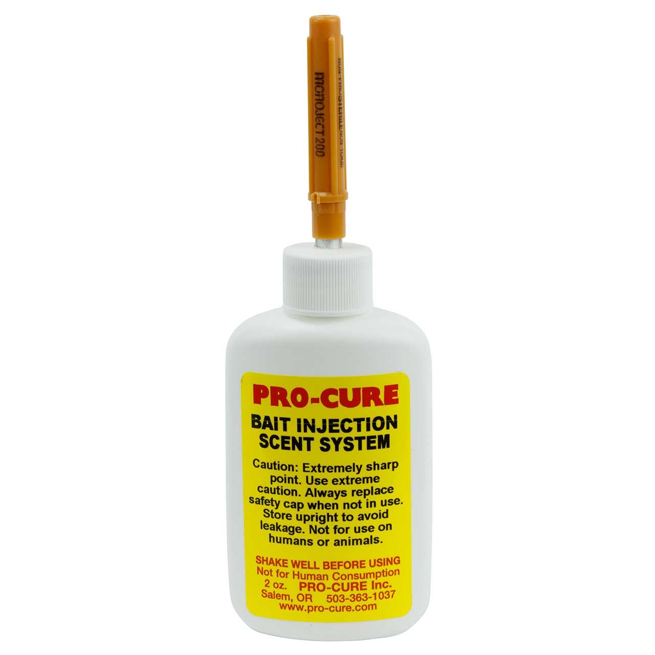 Pro-Cure Bait Injection System image showing bottle with capped needle