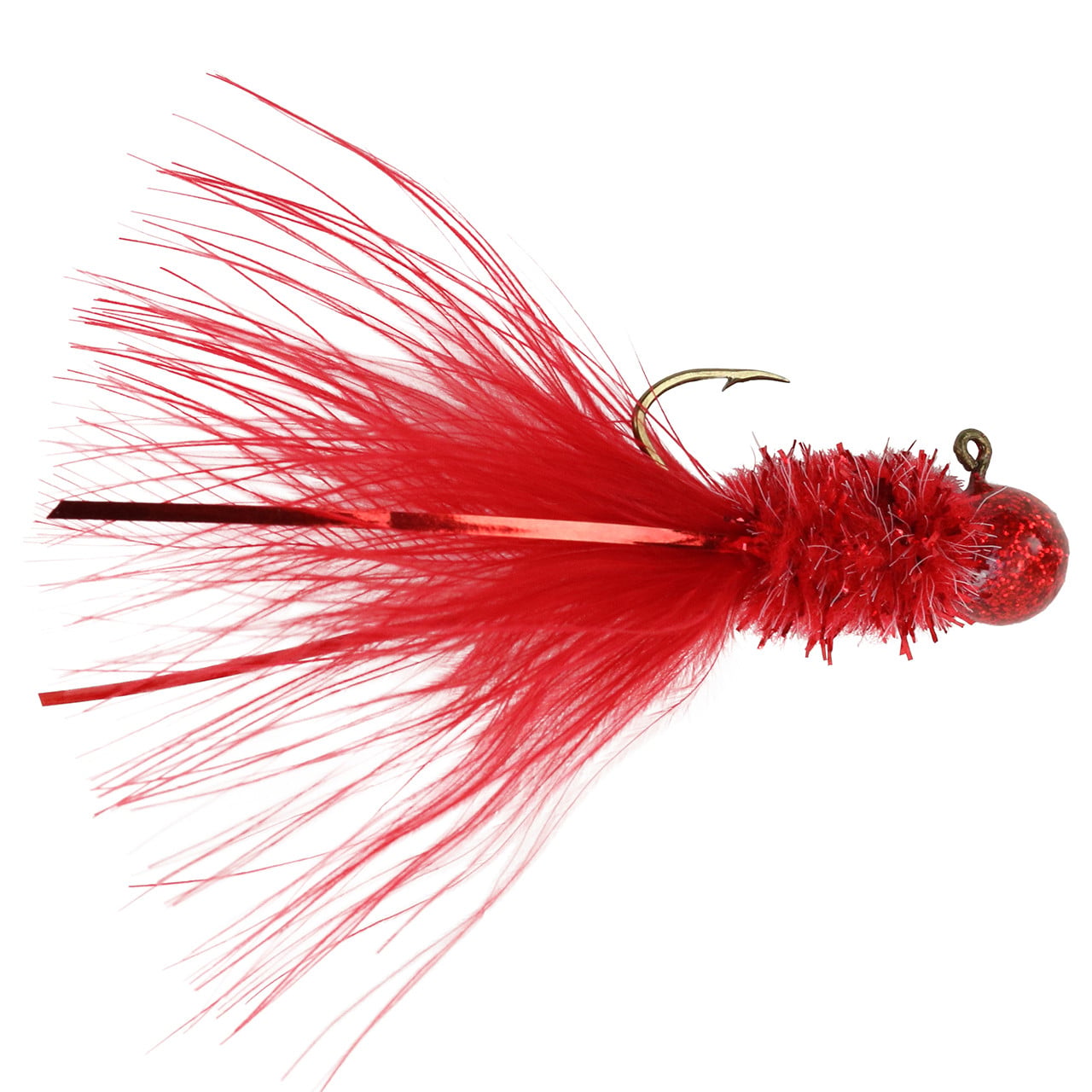 Crappie Killer Marabou Jigs color Ruby Red