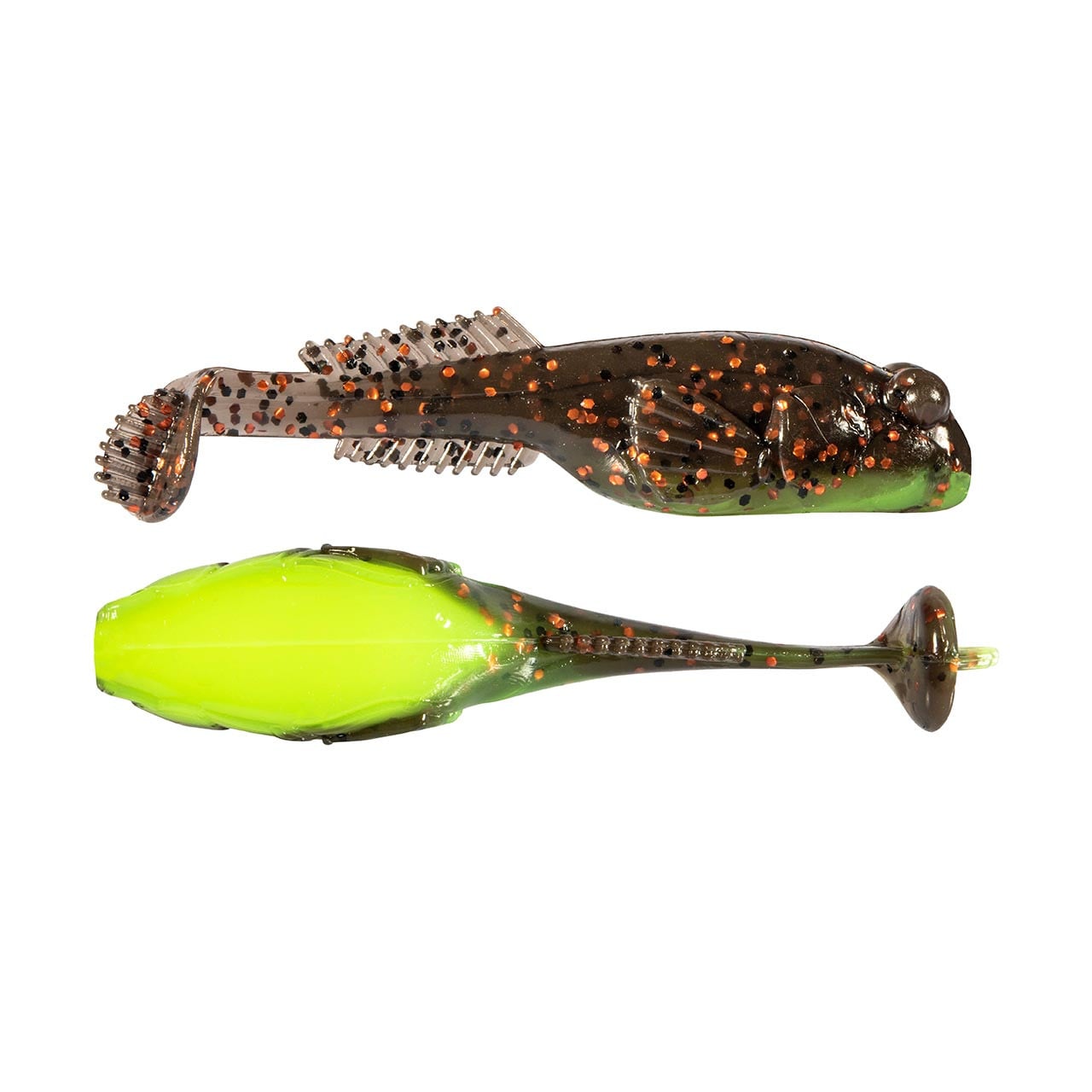 Z-Man TRD GobyZ color Coppertreuse side and bottom views