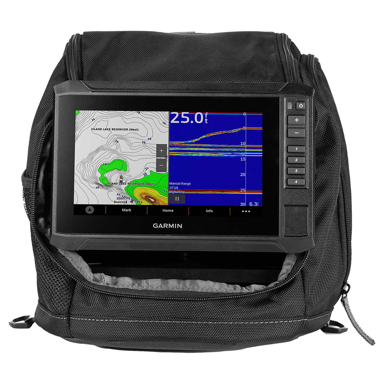 Garmin ECHOMAP UHD2 73sv Ice Fishing Bundle
