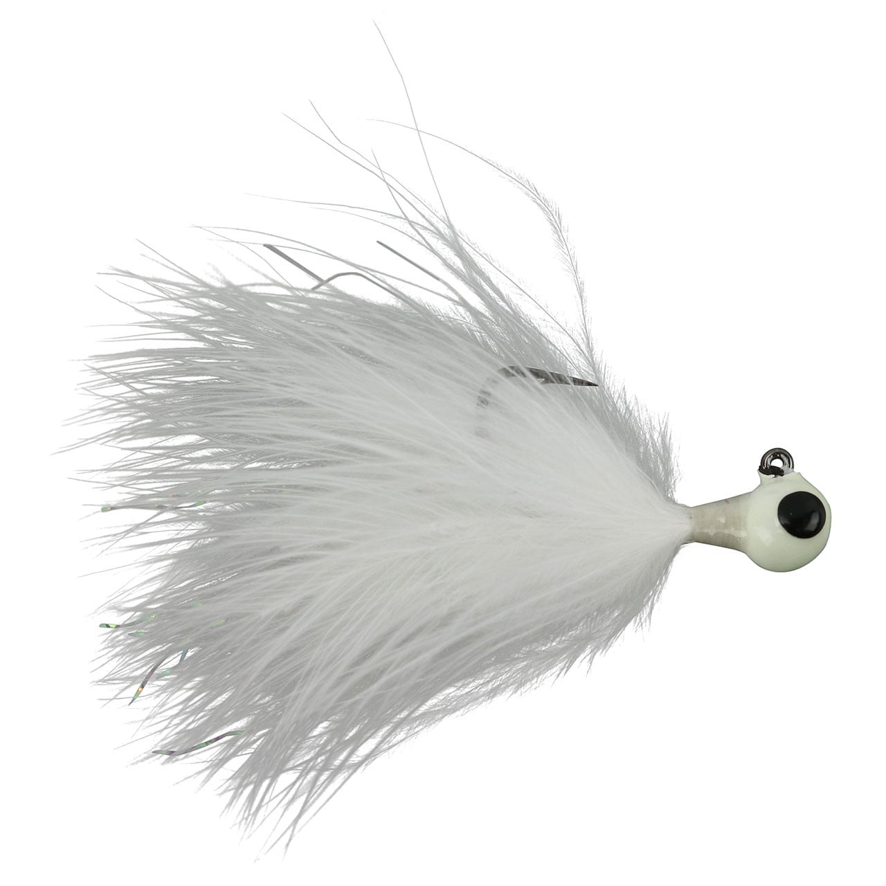 Kenders Tungsten Maribou Jig color White